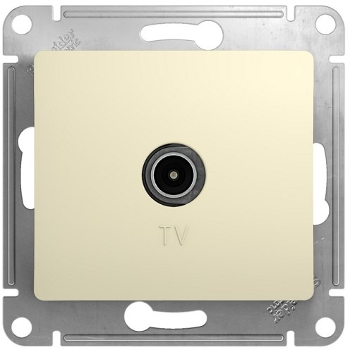 Розетка TV Оконечная без рамки Systeme Electric Glossa 1-м. бежевый картинка